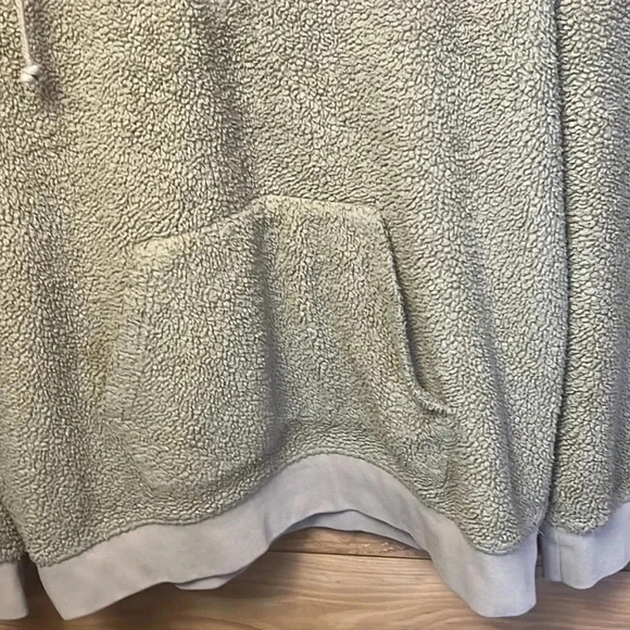 WOMENS PACSUN 1/4 zip‎ Fuzzy hooded sweatshirt.  Size Medium. - Picture 7 of 7